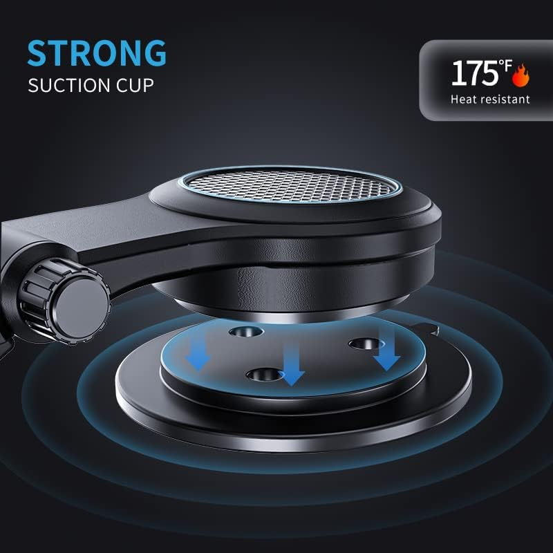 Phone Mount for Car, Dashboard Clip Suction Cup Thick Shell and Large Phone Friendly Car Phone Holder, Compatible with All Cell Phones